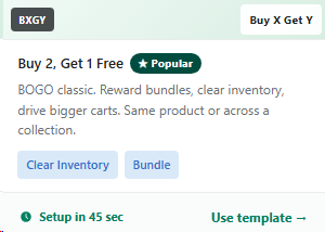 Buy 2 Get 1 Free BOGO template